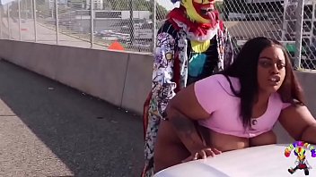 Naughty Clown on the Highway: Shocking X Video!