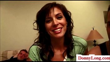Donny Long and the experienced MILF - Hard threesome sex video