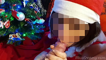 Christmas slut gives hot sex
