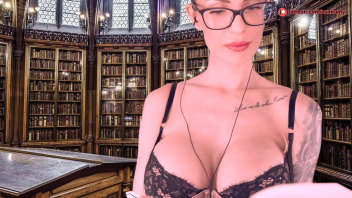 Sex toy video: Sexy librarian with big tits