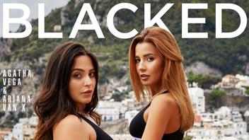 Video X: Ariana Van X and Agatha Vega in an intense blowjob scene on Blacked.Com