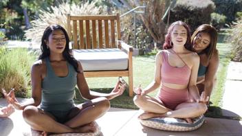 Naughty meditation: Chanell Heart and Sabina Rouge
