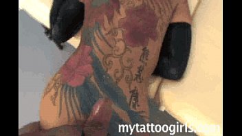 Two tattooed students fuck their teacher abroad