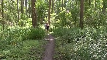 Mature Asian lesbians make love in the forest