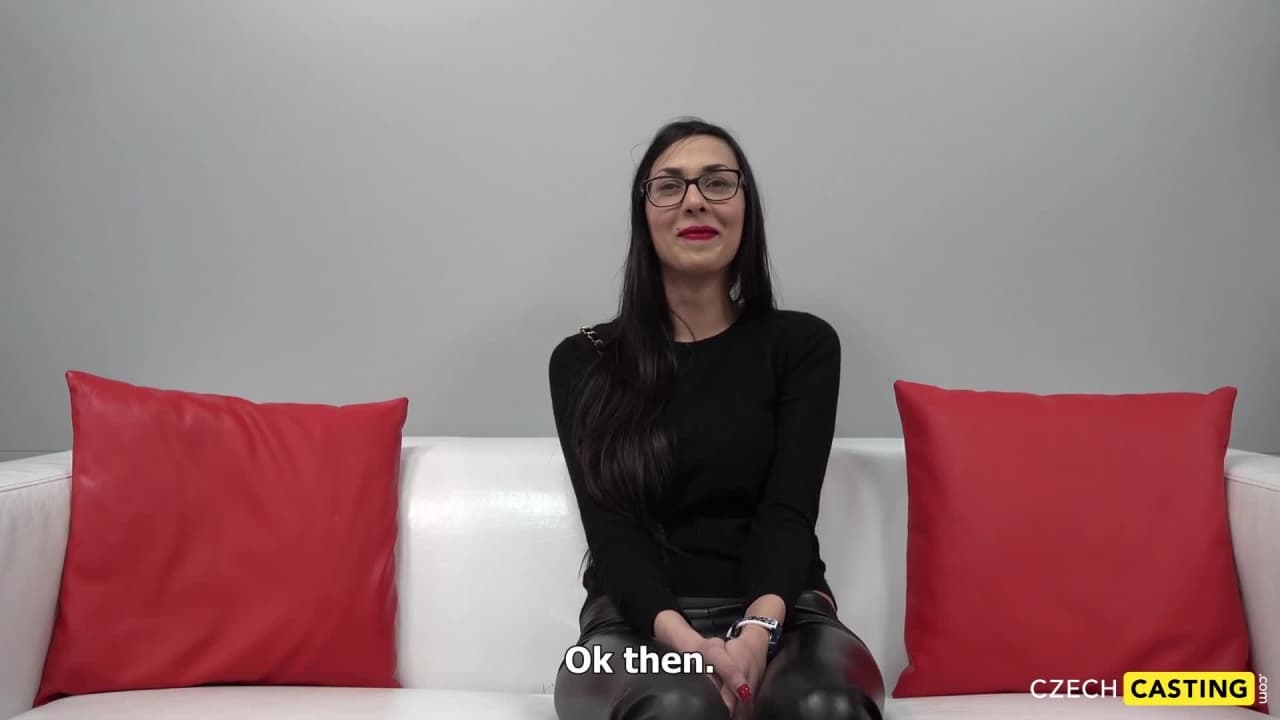 Audition of a Seductive Czech with Glasses