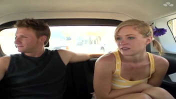 Blonde In Car: A blonde gets taken in a car, an intense and hard experience