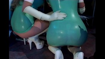 Erotic video: Three nurses in latex and gloves