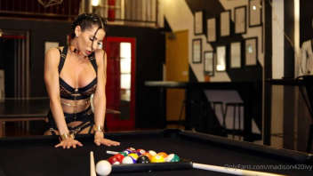 Madison Ivy indulges in anal self-penetration on the pool table