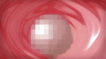 Une femme à forte poitrine, également connue sous le nom de "oppai", est vue en train de sucer un homme pendant que l'autre la pénètre en levrette debout. Elle prend une éjaculation interne profonde.