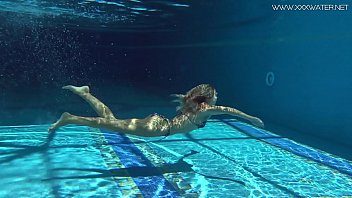 Russian beauty Mary Kalisy naked in the water