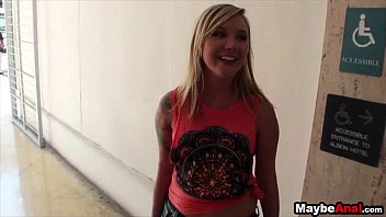 Beautiful blonde slut masturbates with a dildo