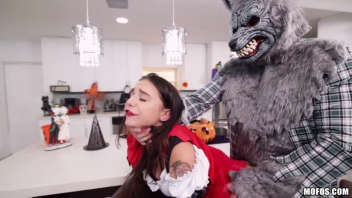 Extreme XXX: A young wolf seduces a goat by offering her candy and then tearing her apart