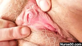 Videos of matures in uniform and hairy pussies
