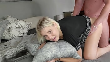 Blonde undergoes her first ANAL time