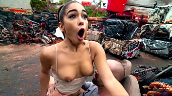 Sexy teen girl in intense anal sex scene