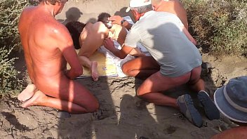 Tejita Beach: Eva, the submissive slave, exhibited and brutally fucked