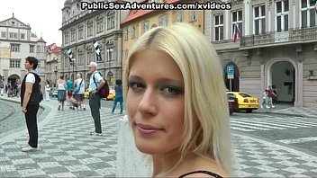 Wild Public Sex with Blonde Twins